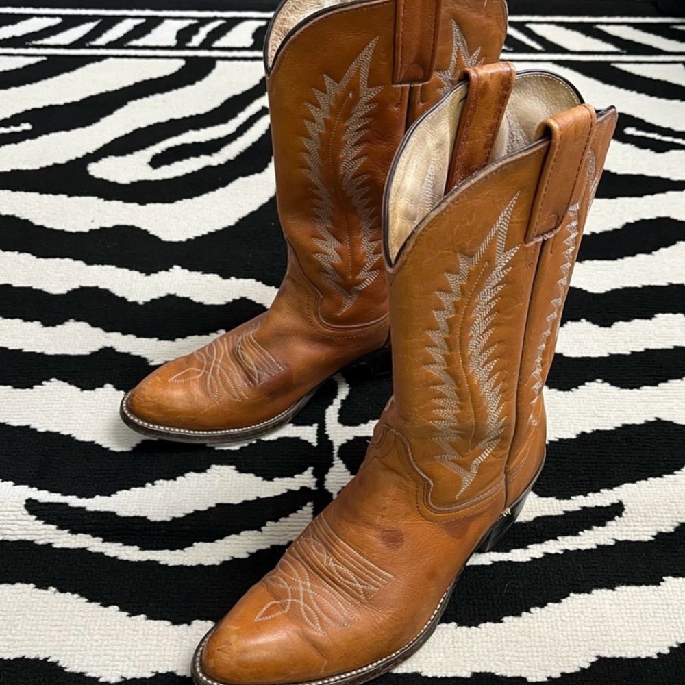 Abilene Vintage Western Cowboy Boots Size 8